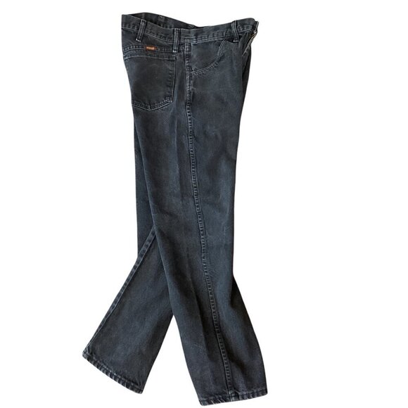 Rustler 90s VTG High Waisted Straight Leg Denim Jeans Faded Black 33x29 #315A - Picture 4 of 9